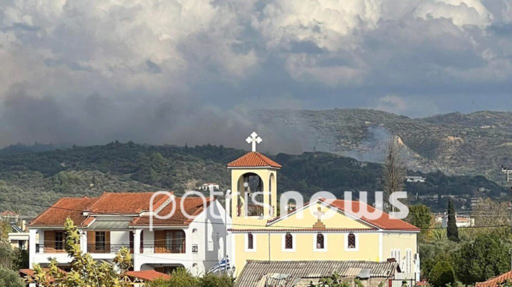 Φωτιά στο Λαμπέτι Πύργου – Ζητήθηκε συνδρομή από εναέρια