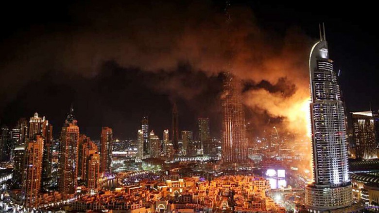 Ντουμπάι: Φωτιά σε ουρανοξύστη κοντά στο ψηλότερο κτίριο του κόσμου