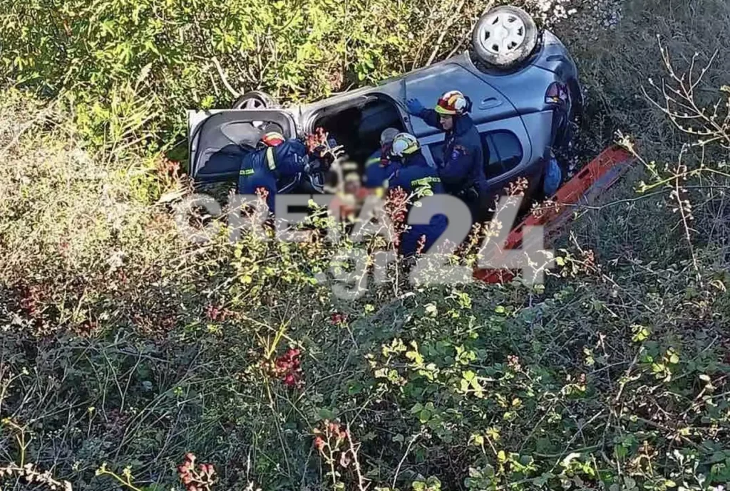 Κρήτη: Αυτοκίνητο έπεσε σε γκρεμό 10 μέτρων (φωτο)