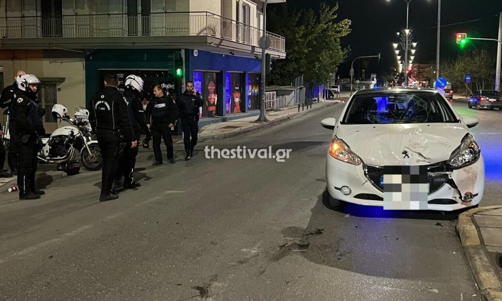 Τροχαίο ατύχημα στη Θεσσαλονίκη: Αυτοκίνητο παρέσυρε μοτοσικλέτα της ΕΛ.ΑΣ.