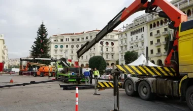 Στήθηκαν 250 έλατα στο κέντρο της Θεσσαλονίκης – Την Τετάρτη (7/12) η φωταγώγηση της πόλης