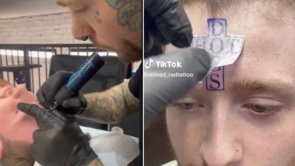 Βανκούβερ: Άφησε το διαδίκτυο άναυδο κάνοντας τατουάζ τις λέξεις «χοτ ντογκ» στο μέτωπό του (βίντεο)