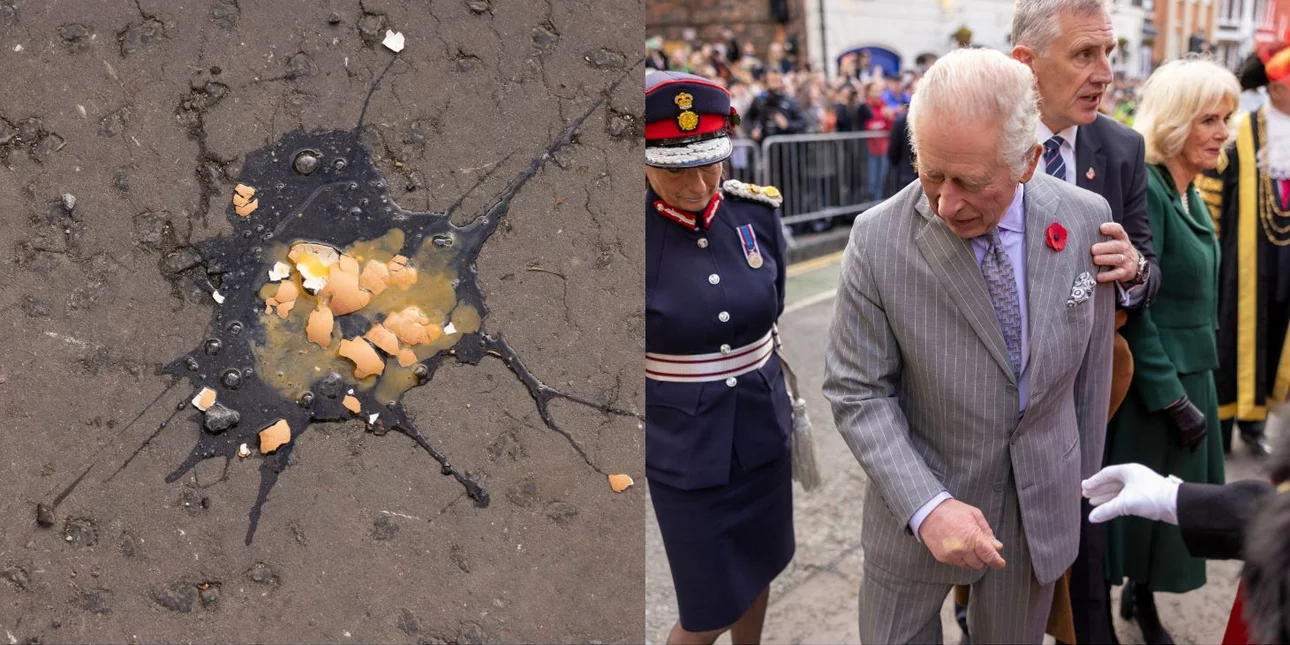 Βρετανία – Συνέβη ξανά μετά από έναν μήνα: Πέταξαν ξανά αυγά στον Βασιλιά Κάρολο (βίντεο)
