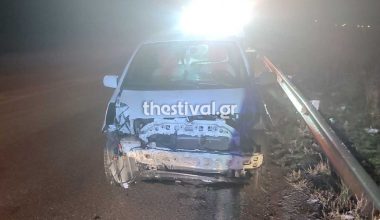 Θεσσαλονίκη: Αυτοκίνητο έπεσε σε στάση λεωφορείου τα ξημερώματα – Απεγκλωβίστηκαν δύο άτομα
