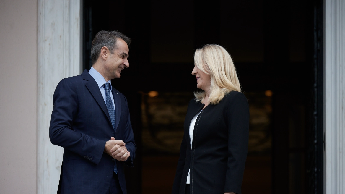 Συνάντηση Κ.Μητσοτάκη με την προεδρεύουσα στην Βοσνία και Ερζεγοβίνη στο Μέγαρο Μαξίμου – Τι συζήτησαν