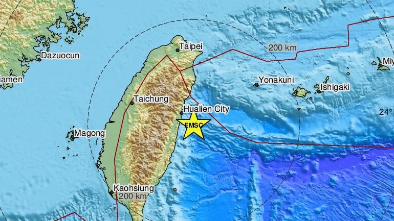 Ταϊβάν: Σεισμός 6,2 Ρίχτερ έπληξε την κομητεία Χουάλιεν