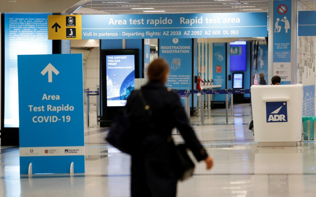 Ιταλία: Οι επιβάτες από την Κίνα υποβάλλονται «προαιρετικά» σε τεστ Covid