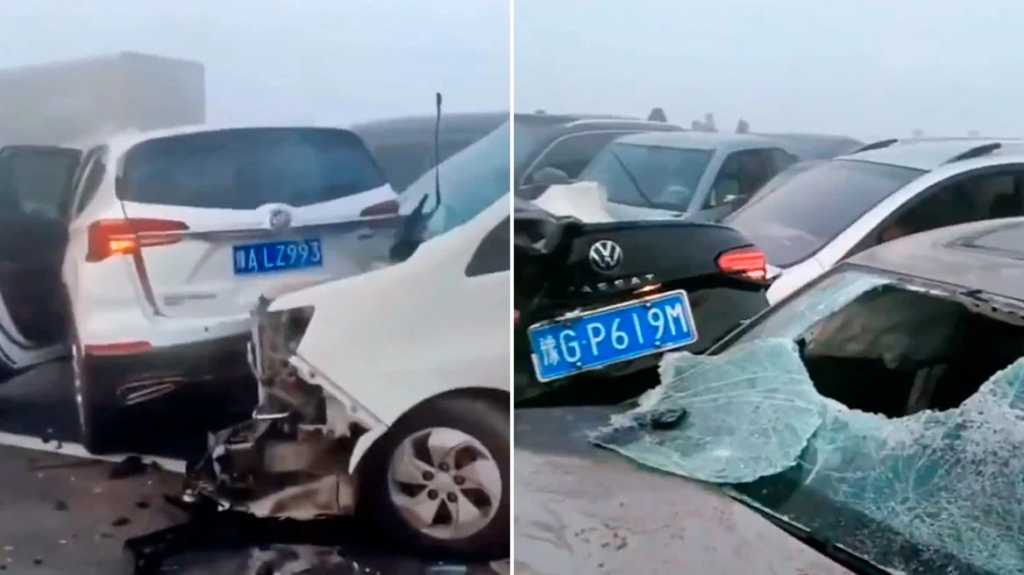 Tεράστια καραμπόλα με περισσότερα από 200 αυτοκίνητα σε γέφυρα της Κίνας – Ένας νεκρός (βίντεο)