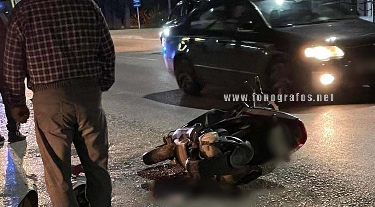 Λαμία: Αυτοκίνητο συγκρούστηκε με μηχανή στην είσοδο της Νέας Μαγνησίας