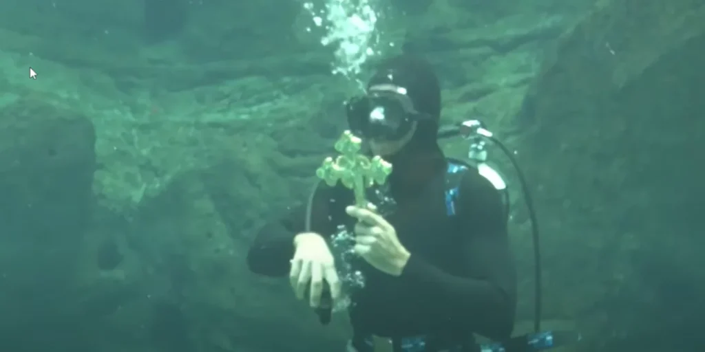 Κρήτη – Θεοφάνεια: Δύτης έπιασε τον Σταυρό σε ενυδρείο στις Γούρνες (βίντεο)