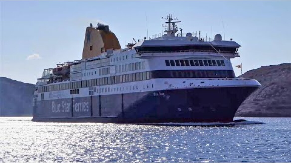 Ίος: Εντυπωσιακή μανούβρα του καπετάνιου του Blue Star Delos – Άφιξη και ρεμέτζο σε 3 λεπτά (βίντεο)