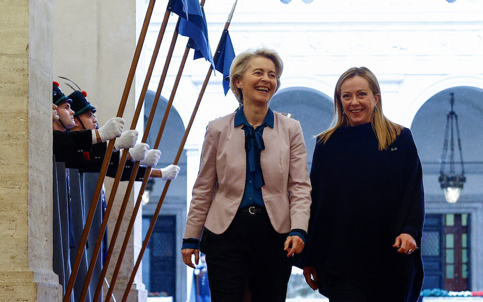 Ρώμη: Σε καλό κλίμα η συνάντηση της Τζόρτζια Μελόνι με την Ούρσουλα Φον ντερ Λάιεν