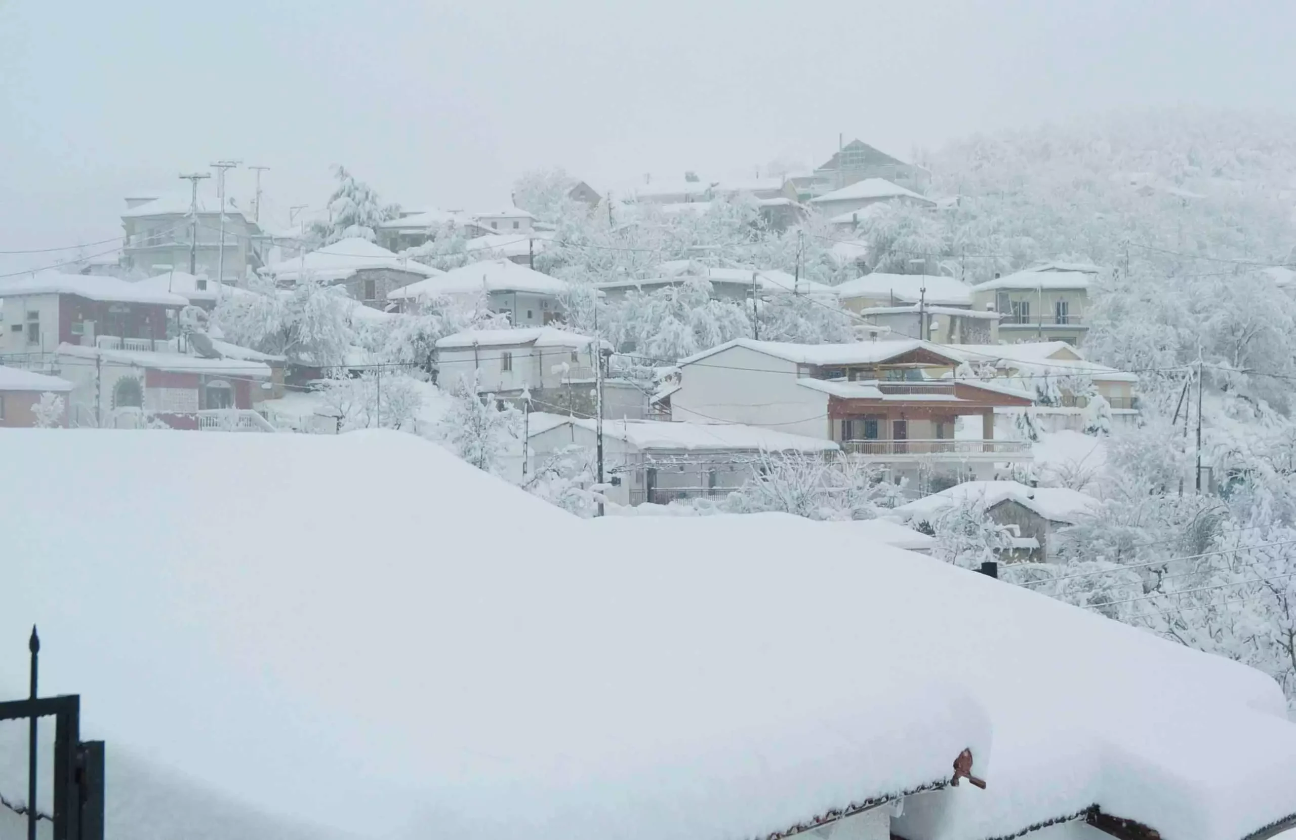 Ξεκίνησαν οι χιονοπτώσεις στα ορεινά χωριά της Φθιώτιδας (βίντεο)