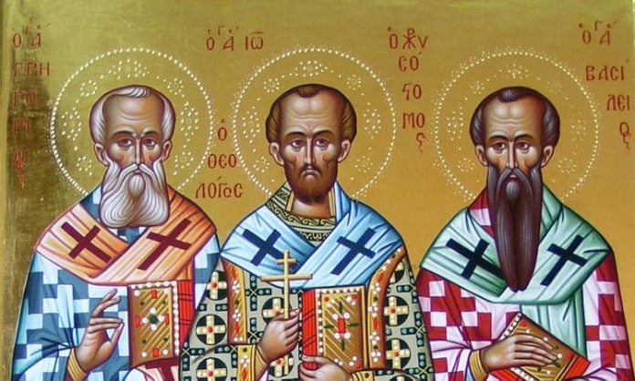 Σήμερα 30 Ιανουαρίου εορτάζουν οι Τρεις Ιεράρχες Άγιοι Προστάτες της Παιδείας και των Γραμμάτων
