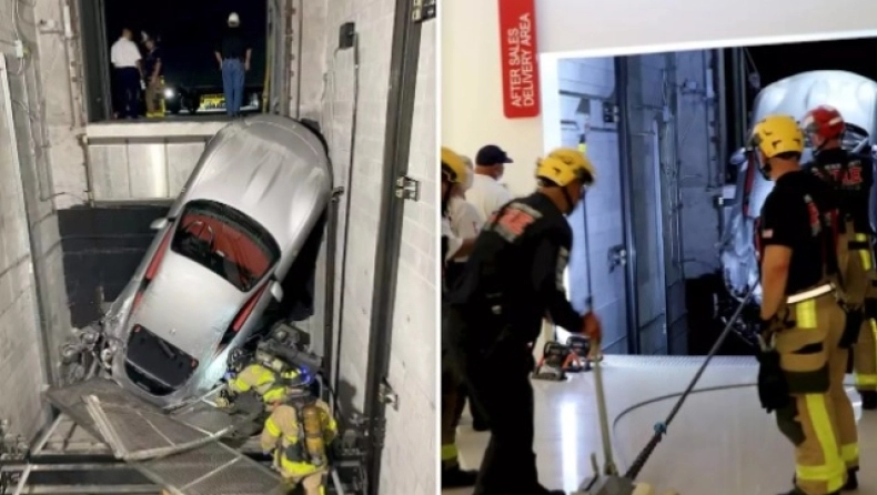 Φλόριντα: Ferrari αξίας 240.000 δολαρίων κόλλησε σε ανελκυστήρα που μεταφέρει αποκλειστικά αυτοκίνητα (φώτο)