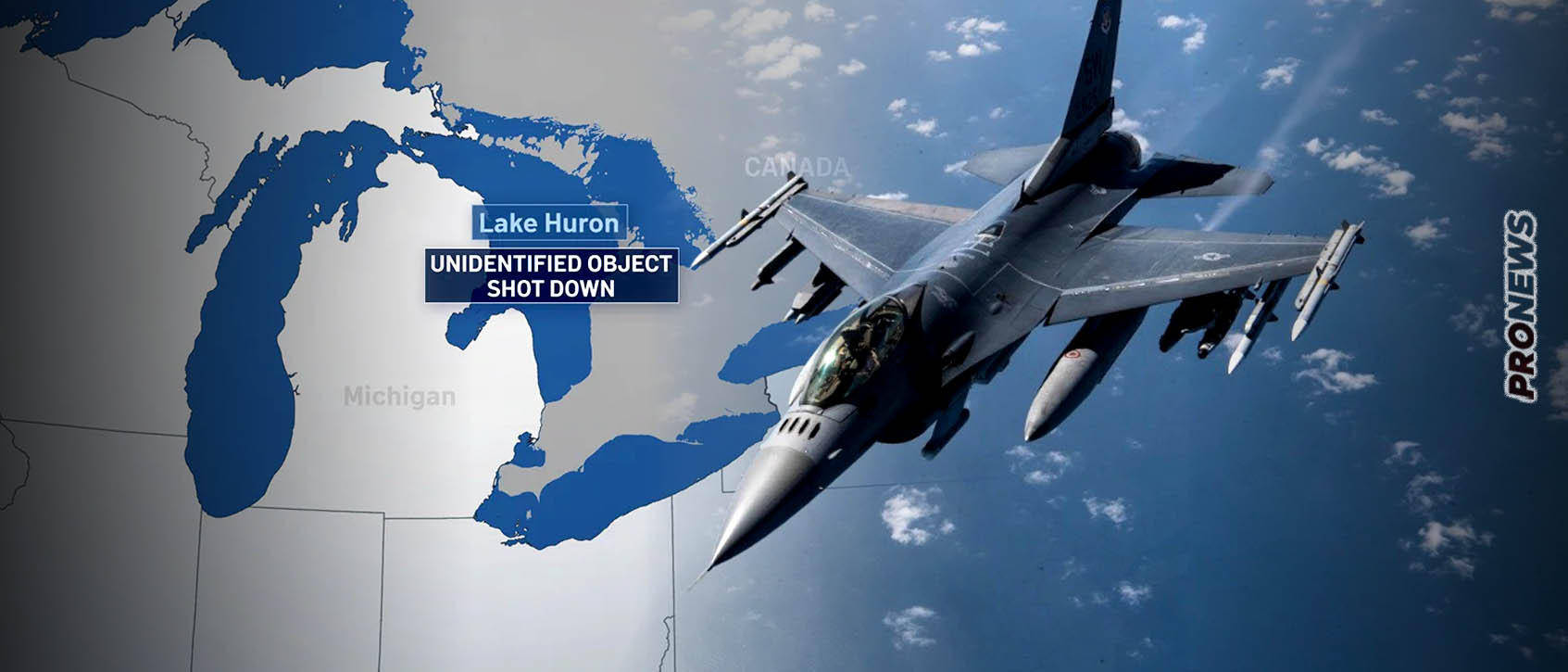Μαχητικά F-16 της αμερικανικής Αεροπορίας κατέρριψαν άγνωστο αντικείμενο πάνω από τη λίμνη Huron