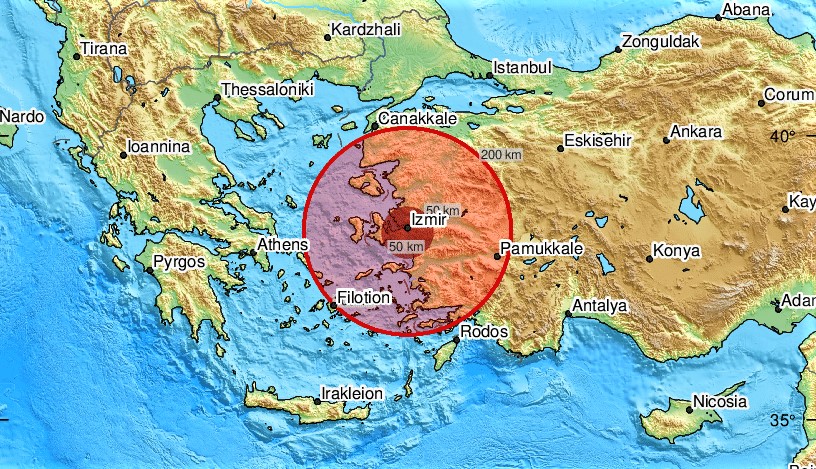 Έφτασαν στο Αιγαίο οι σεισμοί της Τουρκίας: 4,7 Ρίχτερ στην Σμύρνη αλλά ταρακουνήθηκαν Χίος, Λέσβος, Σάμος, Ικαρία