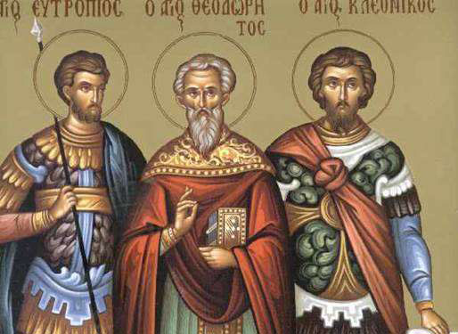 Ποιοι ήταν οι Άγιοι Ευτρόπιος, Κλεόνικος και Βασιλίσκος που τιμώνται σήμερα;
