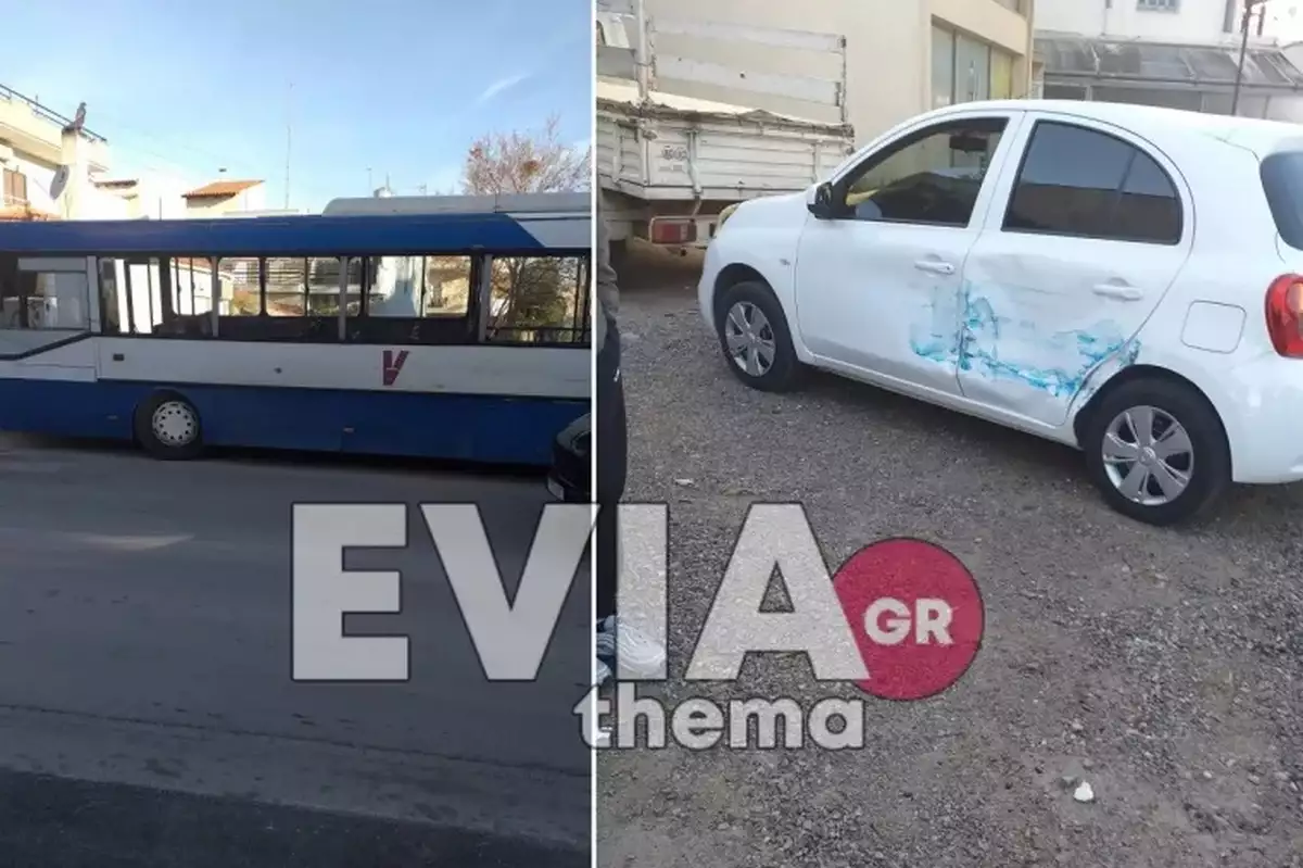Εύβοια: Σχολικό αστικό λεωφορείο γεμάτο παιδιά συγκρούστηκε με αυτοκίνητο στη Χαλκίδα – Ο οδηγός παραβίασε το STOP