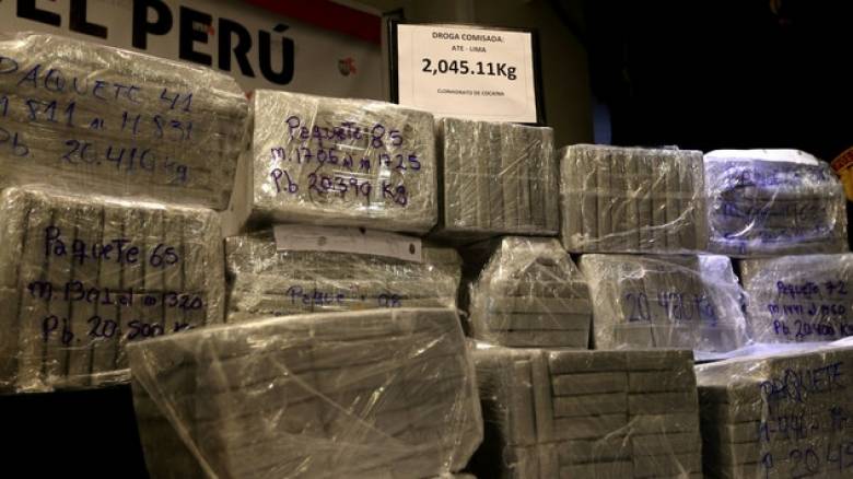 Περού: Κατασχέθηκαν 2,3 τόνοι κοκαΐνης αξίας 20 εκατ. δολαρίων με προορισμό την Τουρκία