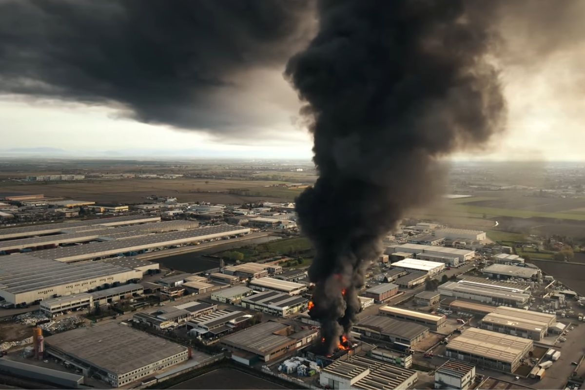 Ιταλία: Μεγάλη πυρκαγιά σε εργοστάσιο χημικών στη Νοβάρα – «Μείνετε σπίτια σας» η έκκληση του δημάρχου (βίντεο)