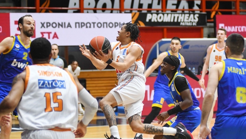 Basket League: Ο Προμηθέας επικράτησε του Περιστερίου bwin στην Πάτρα με 91-83