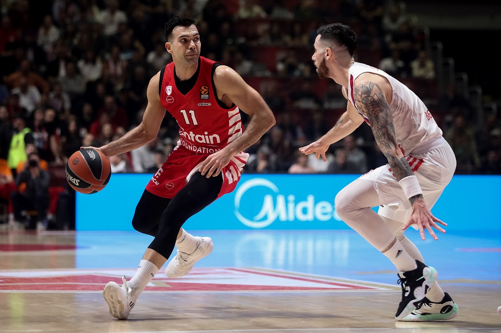 Euroleague: Ο Ολυμπιακός ηττήθηκε από τον Ερυθρό Αστέρα αλλά κρατάει στα… χέρια του την πρωτιά (87-79)