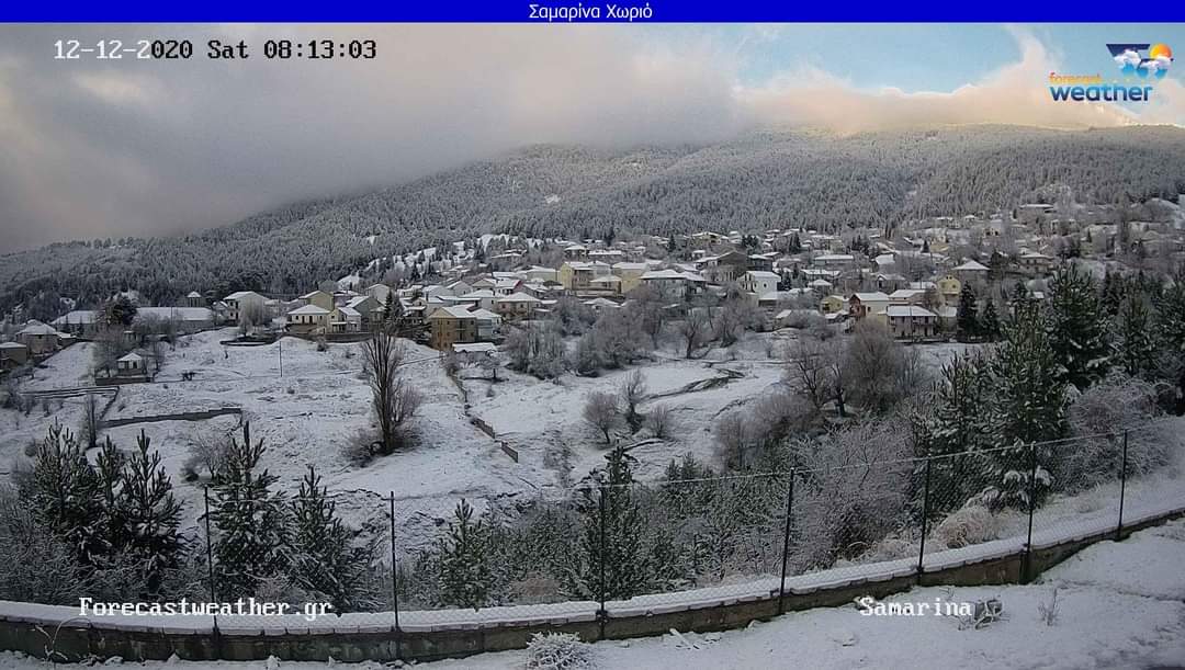 Στα «λευκά» Νυμφαίο και Πισοδέρι Φλώρινας – Χιόνισε και στη Βλάστη Κοζάνης (φωτο)