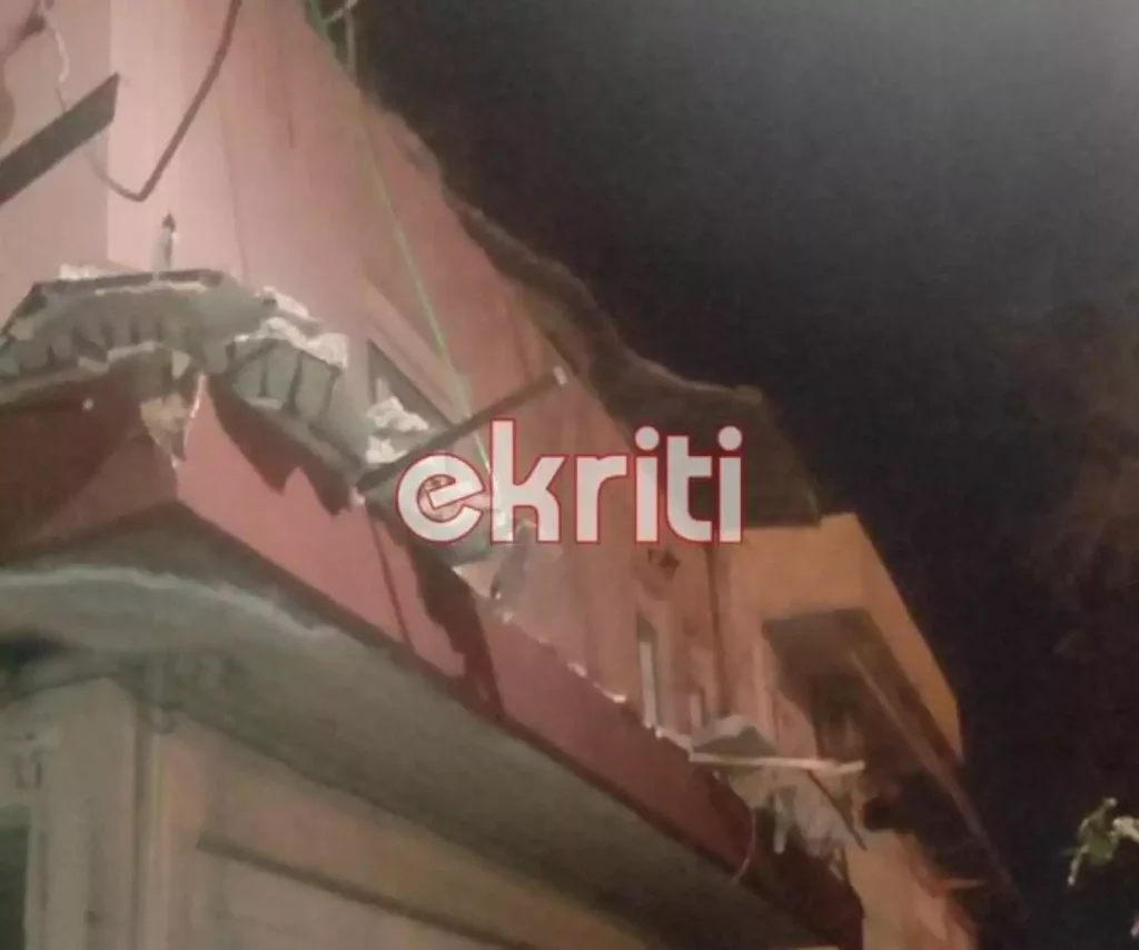 Ηράκλειο: Έκρηξη σε σπίτι στην Νέα Αλικαρνασσό – Διαλύθηκε το μπαλκόνι