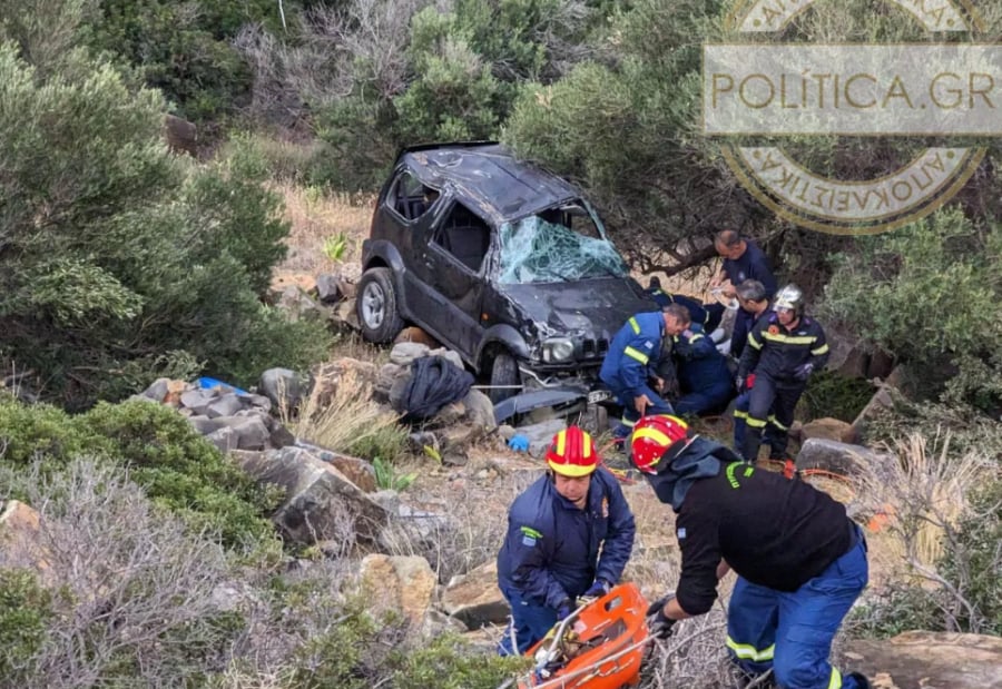 Κρήτη: Γυναίκα έπεσε σε γκρεμό 50 μέτρων με αυτοκίνητο και σώθηκε