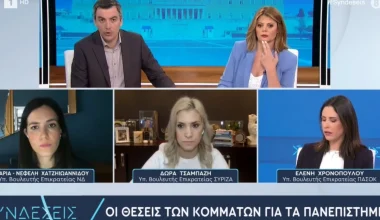 Πρωτοφανής ερώτηση από δημοσιογράφο της ΕΡΤ στην Ε.Χρονοπούλου για τον Α.Γεωργούλη – Η παρέμβαση της Δ.Τσαμπάζη (βίντεο)