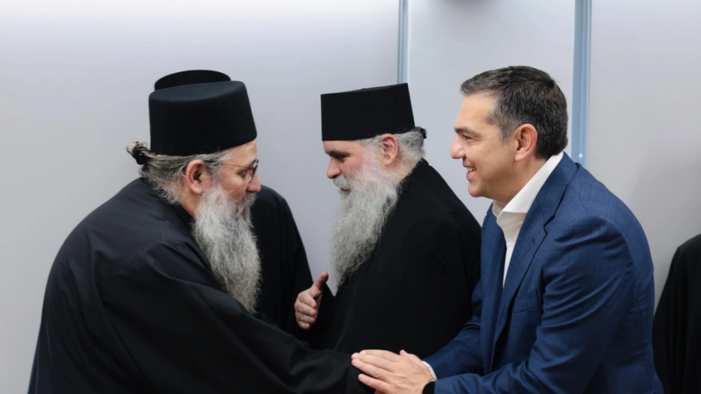 Ο Αλέξης Τσίπρας συναντήθηκε με τον διοικητή του Αγίου Όρους (φώτο)