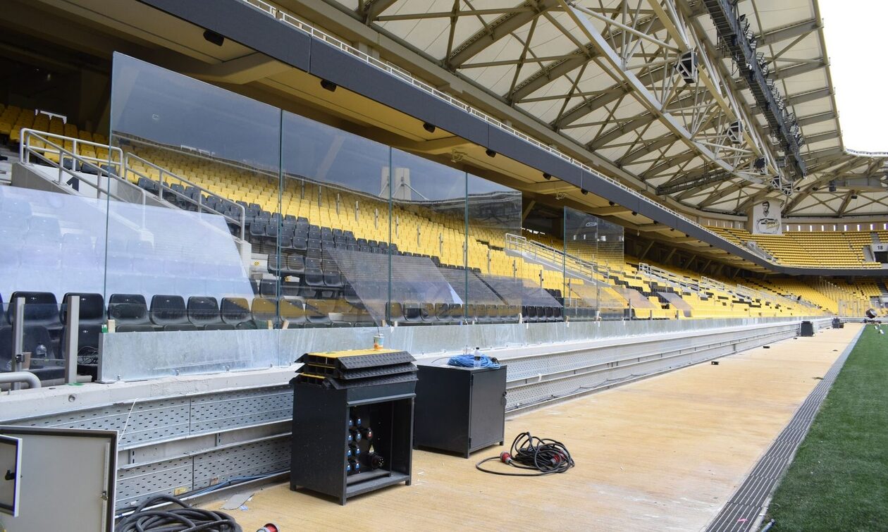 ΑΕΚ: Σε εξέλιξη η τοποθέτηση των πλεξιγκλάς στην «OPAP Arena» (φωτό)