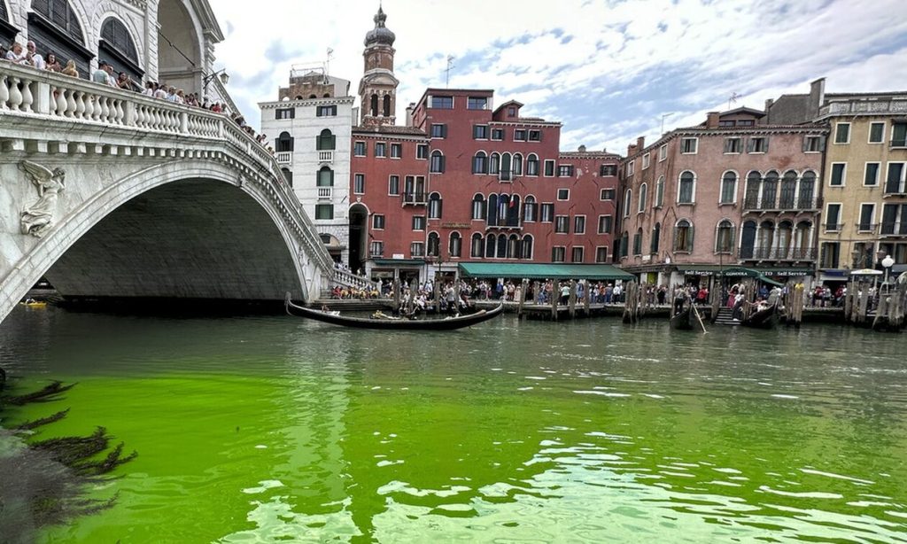 Βενετία: Τι έδειξαν τα αποτελέσματα των αναλύσεων για το καταπράσινο νερό στο Μεγάλο Κανάλι;