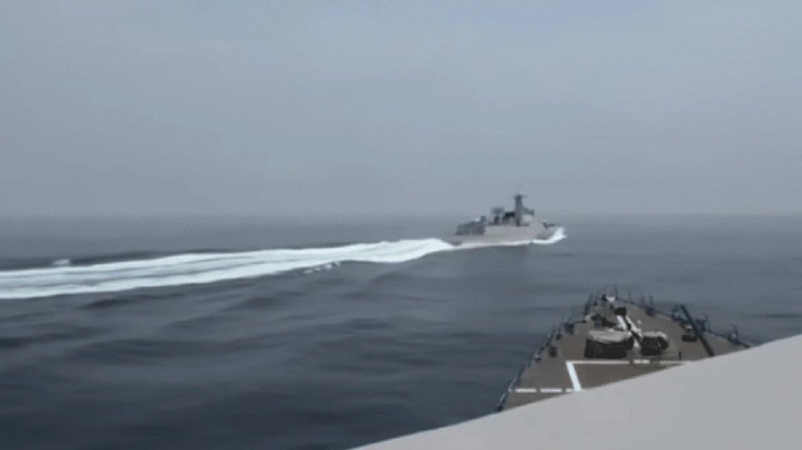 Μια «ανάσα» από θερμό επεισόδιο Κίνα και ΗΠΑ – Πολεμικά σκάφη βρέθηκαν σε κοντινή απόσταση (βίντεο)