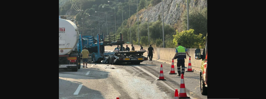 Σύγκρουση φορτηγών στην Εγνατία Οδό – Ουρές χιλιομέτρων