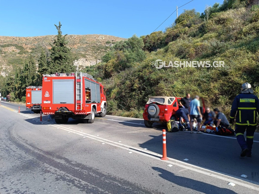 ΒΟΑΚ: Σοβαρό τροχαίο με τουρίστες – Τρία άτομα στο νοσοκομείο (φωτο)