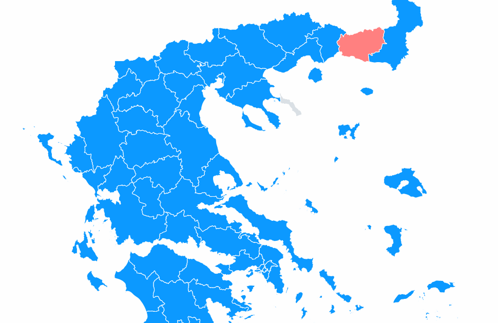 Εκλογές 2023: Ξανά μπλε όλη η Ελλάδα – Μόνο στη Ροδόπη πρώτος ο ΣΥΡΙΖΑ
