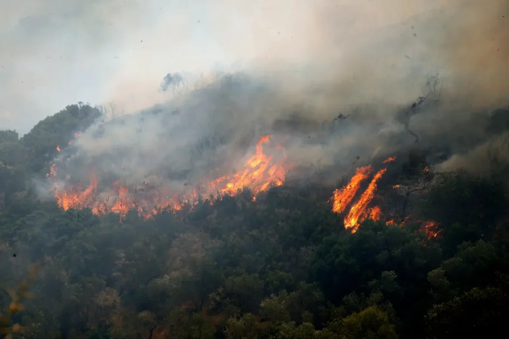Πυρκαγιά ξέσπασε στα Έξω Μουλιανά Σητείας στην Κρήτη