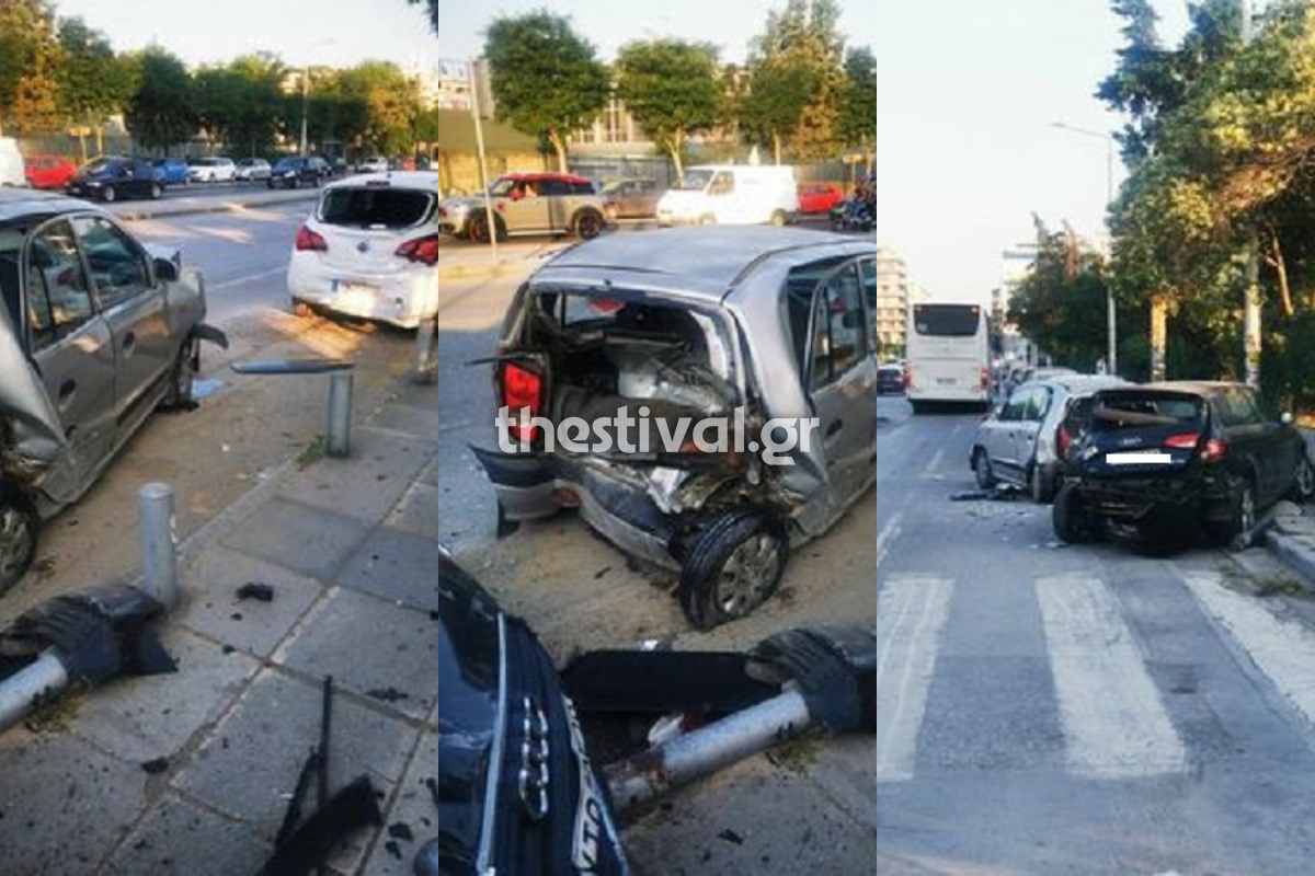 Τροχαίο στη Θεσσαλονίκη: Τουριστικό λεωφορείο σμπαράλιασε πάνω από 10 σταθμευμένα αυτοκίνητα