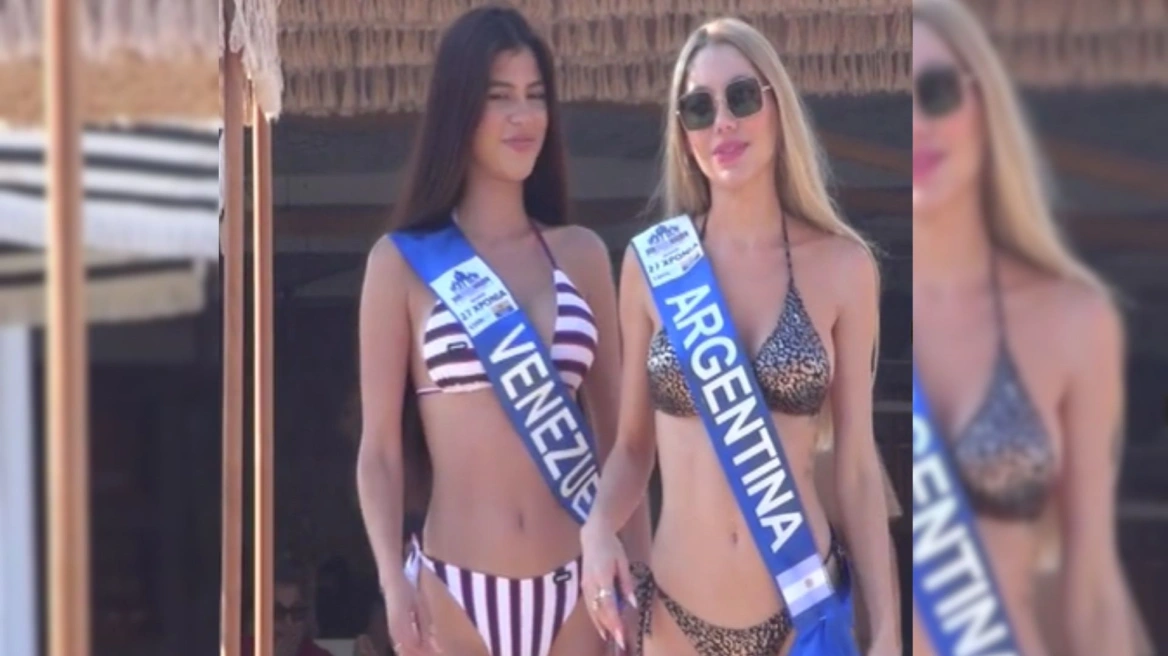 Μις Παγκόσμιος Τουρισμός: Τα μοντέλα των καλλιστείων «κόλασαν» τη Μύκονο με τις καμπύλες τους (βίντεο)