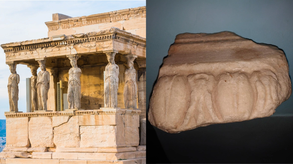 Ερέχθειο: Υπέργηρη Γαλλίδα επιστρέφει οικειοθελώς μαρμάρινο θραύσμα από τον γλυπτό διάκοσμό του