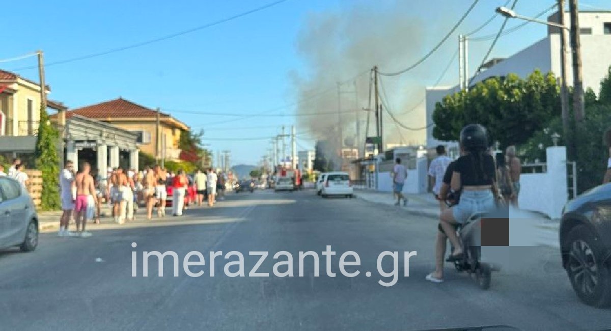 Ζάκυνθος: Πυρκαγιά ξέσπασε σε πυλώνα της ΔΕΗ στον Λαγανά