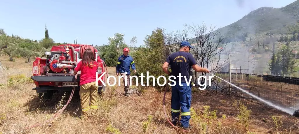 Μεγάλη φωτιά στη Νεμέα κοντά σε σπίτια – Στο σημείο έσπευσε η Πυροσβεστική (φωτό)