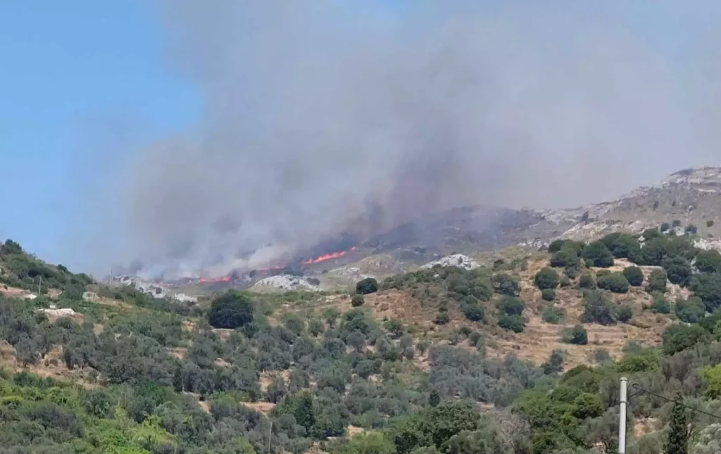Οριοθετήθηκε η πυρκαγιά στη Νάξο – Κάηκαν 2.000 στρέμματα