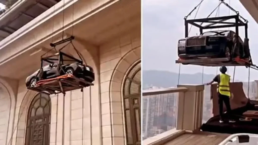 Βίντεο: Πάμπλουτος Κινέζος «πάρκαρε» την υπερπολυτελή Rolls-Royce Ghost στο μπαλκόνι του