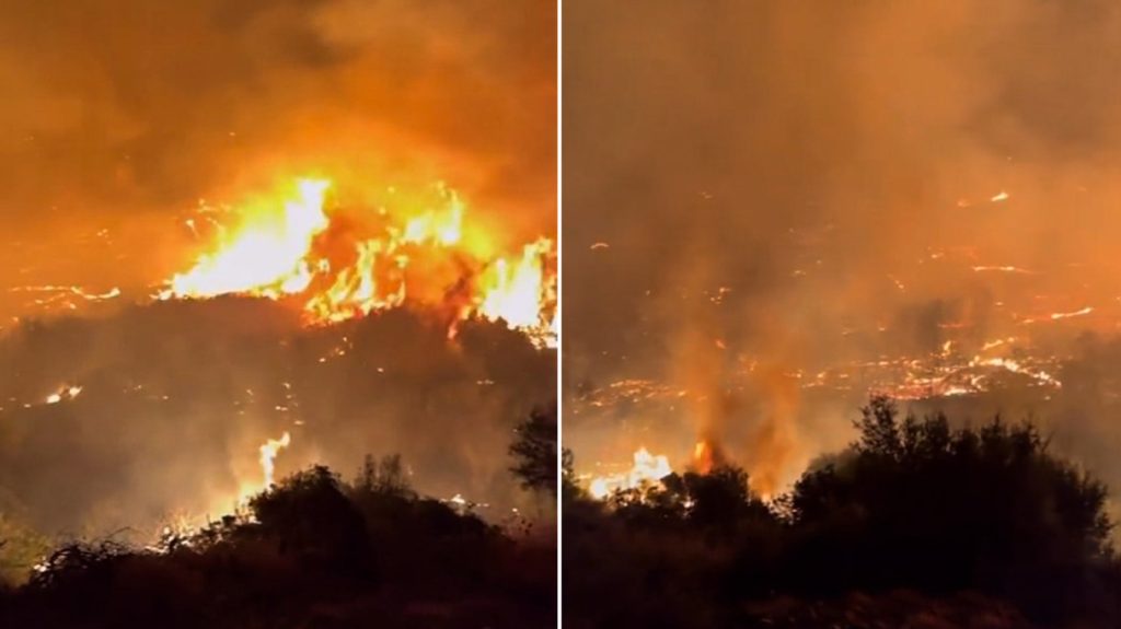 Πυρκαγιά στη Ρόδο: Η σοκαριστική στιγμή που η εκκλησία στα Λάερμα παραδίδεται στις φλόγες (βίντεο)