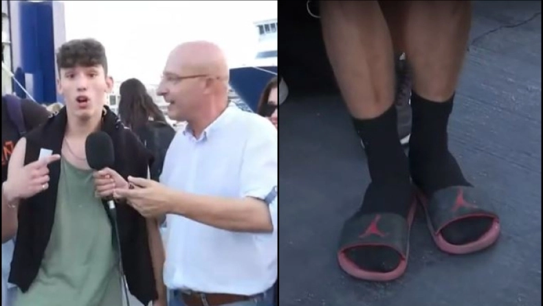 Επιβάτης με παντόφλα και κάλτσα ζητά συμβουλές από Γ.Τσελίκα: «Γιώργαρε θέλω tips για γυπαετούς σαν εσένα» (βίντεο)