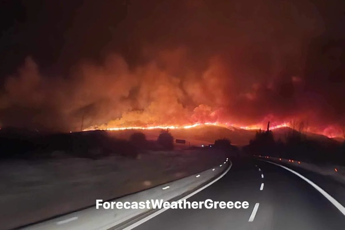 Βίντεο που «κόβουν την ανάσα» από την Αθηνών – Λαμίας: Αυτοκίνητα ανάμεσα στις φλόγες