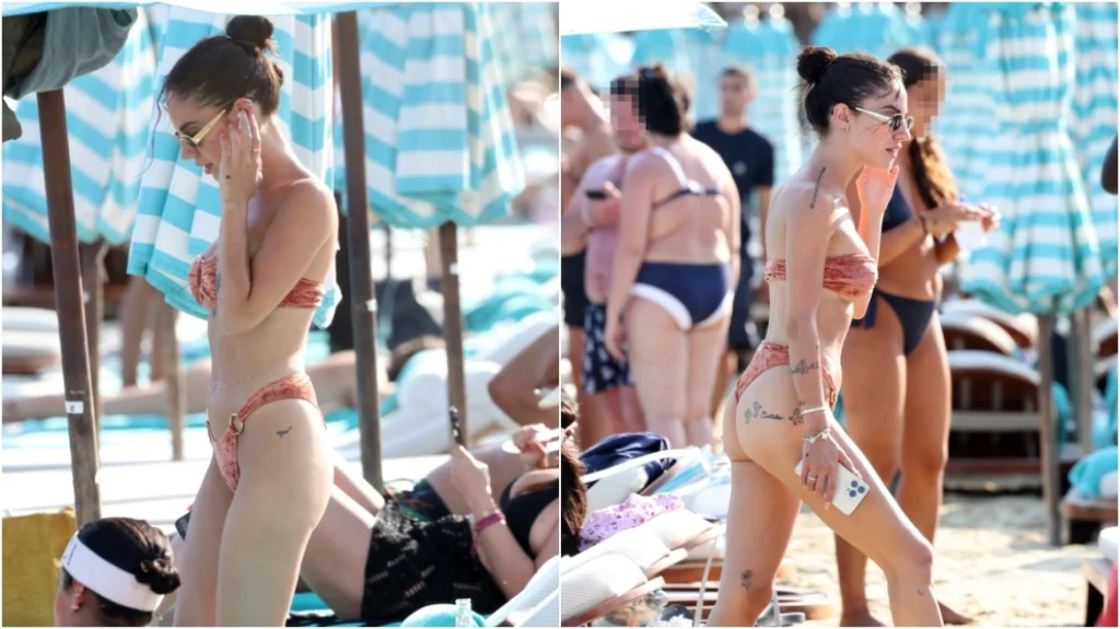 Η Ιταλίδα influencer Τζούλια Ντε Λέλις «μοιράζει εγκεφαλικά» σε παραλία της Μυκόνου (φωτο)